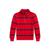 商品Ralph Lauren | Striped Cotton Interlock Pullover (Little Kids)颜色RL 2000 Red/Cruise Navy