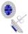 颜色: White Gold, Macy's | Tanzanite (1-1/2 Ct. t.w.) and Diamond (1/2 Ct. t.w.) Halo Stud Earrings