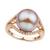 商品第3个颜色Rose Gold, Honora | Cultured White Ming Pearl (12mm) & Diamond (1/3 ct. t.w.) Ring in 14k Gold
