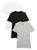商品Tommy Hilfiger | 男士纯棉圆领T恤，3件装颜色BLACK_GREY_WHITE