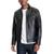 Michael Kors | Men's Perforated Faux Leather Moto Jacket, Created for Macy's, 颜色Black