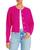 商品AQUA | Novelty Rib Cashmere Cardigan - 100% Exclusive颜色Neon Pink