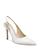 color White Leather, Sam Edelman | Women's Hazel Slingback High Heel Pumps