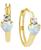 颜色: Yellow Gold, Macy's | Lab-Grown Opal (1/5 ct. t.w.) & Lab-Grown White Sapphire (1/10 ct. t.w.) Heart Small Hoop Earrings, 0.5"