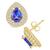 商品第1个颜色Gold, Macy's | Tanzanite (1-1/3 Ct. t.w.) and Diamond (5/8 Ct. t.w.) Halo Stud Earrings