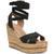 Sam Edelman | Vaughn Ankle-Tie Espadrille Platform Wedge Sandals, 颜色Black