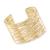 商品第1个颜色8 in, Ross-Simons | Ross-Simons Italian 24kt Yellow Gold Over Sterling Silver Rippled Cuff Bracelet