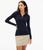 商品Aeropostale | Aeropostale Women's Long Sleeve Solid Uniform Pique Polo Red颜色classic navy