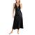 Linea Donatella | Women's Enchante Lace & Satin Nightgown, 颜色Black