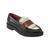 商品Marc Fisher | Women's Calixy Almond Toe Slip-on Casual Loafers颜色Black/Creme/Brown