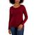商品Charter Club | Pima Cotton Long-Sleeve Top, Created for Macy's颜色Carriage Red