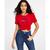 商品Tommy Jeans | Women's Cotton Logo T-Shirt颜色Scarlet