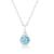颜色: sky blue topaz, Nicole Miller | Sterling Silver Round Gemstone Hexagon Pendant Necklace on 18 Inch Chain