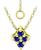 颜色: Gold, Giani Bernini | Imitation Blue Sapphire Cluster Pendant Necklace, 16" + 2" extender, Created for Macy's