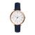Fossil | Jacqueline Three-Hand Leather Watch, 颜色ES3843 Rose Gold Navy Leather