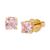 颜色: Pink/gold, Kate Spade | Little Luxuries Pavé & Crystal Square Stud Earrings
