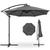 颜色: gray, Best Choice Products | 10ft Offset Hanging Outdoor Market Patio Umbrella w/ Easy Tilt Adjustment