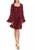 color Wine Berry Floral, Love, Fire | Junior's Bell Sleeve Square Neck Woven Dress