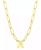 颜色: Gold- A, ADORNIA | Tarnish Resistant 14K Gold-Plated Mini Initial Paperclip Chain Necklace