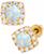 颜色: Yellow Gold, Macy's | Lab-Grown Opal (1/5 ct. t.w.) & Lab-Grown White Sapphire (1/6 ct. t.w.) Cushion Halo Stud Earrings