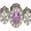 Suzy Levian | Sterling Silver Sapphire Filigree Diamond Accent Bracelet, 颜色Pink