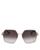 color Gold/Gray Gradient, Salvatore Ferragamo | Women's Geometric Sunglasses, 61mm