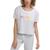 商品Tommy Hilfiger | Tommy Hilfiger Sport Womens Cutout Logo Pullover Top颜色White Stone Heather