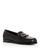 color Nero Leather/Silver, Salvatore Ferragamo | Reversible Gancini 女士乐福鞋