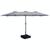 商品第2个颜色Grey, Sunnydaze Decor | 15ft Double-Sided Outdoor Patio Umbrella With Crank Sandbag Base Market