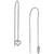 商品Giani Bernini | Cubic Zirconia Heart Threader Earrings, Created for Macy's颜色Sterling Silver
