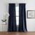颜色: Indigo, DKNY | Classic Chenille 96" x 32" Inverted Pleat With Button Curtain Panel, Pair