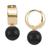 商品第2个颜色Onyx, Macy's | Jade Bead Huggie Hoop Earrings in 14k Gold-Plated Sterling Silver (Also in Onyx)