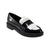商品Marc Fisher | Women's Calixy Almond Toe Slip-on Casual Loafers颜色Black/White