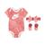 NIKE | Baby Girls Bodysuit, Headband and Booties, 3 Piece Set, 颜色Red Stardust
