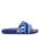 color BLUEBELL, Versace | Logo Slide Sandals