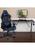 商品第2个颜色Blue, Emma and Oliver | Emma and Oliver Gaming Bundle-Desk, Cup Holder/Headphone Hook & Blue Reclining Chair