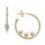 商品Belle de Mer | Cultured Freshwater Pearl (4mm) Extra Small Hoop Earrings, Created for Macy's颜色Gold Over Silver