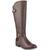 商品Karen Scott | Karen Scott Womens Leandraa Faux Leather Riding Boots Knee-High Boots颜色Dark Brown