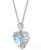 颜色: Blue Topaz, Macy's | Lab Grown Ruby 1-7/8 ct. t.w. Lab-created White Sapphire 5/8 ct. t.w. Heart Pendant in Sterling Silver