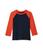 颜色: Navy/Pureed Pumpkin, #4kids | Essential Raglan Long Sleeve Shirt (Little Kids/Big Kids)