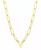 颜色: Gold- V, ADORNIA | Tarnish Resistant 14K Gold-Plated Mini Initial Paperclip Chain Necklace