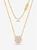 商品Michael Kors | Precious Metal-Plated Sterling Silver Pavé Disc Layering Necklace颜色GOLD