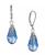 颜色: Blue, 2028 | Silver-Tone Crystal Faceted Drop Earrings