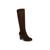 Anne Klein | Women's Reachup Round Toe Knee High Boots, 颜色Dark Brown Microsuede