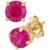 颜色: Ruby, Macy's | Birthstone Stud Earrings in 14k Gold or 14k White Gold