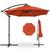 颜色: rust, Best Choice Products | 10ft Offset Hanging Outdoor Market Patio Umbrella w/ Easy Tilt Adjustment