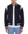 颜色: Black, Hudson | Men's Varsity Jacket with Faux Leather Trim