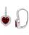 颜色: Red, Giani Bernini | Cubic Zirconia Heart Halo Leverback Earrings in Sterling Silver, Created for Macy's