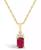 颜色: Gold, Macy's | Ruby (3/4 Ct. t.w.) and Diamond Accent Pendant Necklace