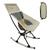 颜色: beige, Global Bazaar | Portable Camping Rocking Chair 198LBS Capacity with Carry Bag